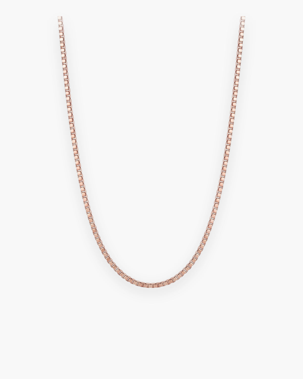 Atlas box chain with extender in rose gold-tone stainless steel [c:rosegold]