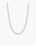 Atlas box chain with extender in silver stainless steel [c:silver]