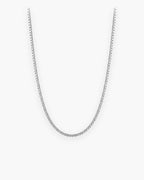 Atlas box chain with extender in silver stainless steel [c:silver]