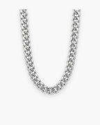 Atlas box clasp Miami Cuban chain in silver stainless steel [c:silver]