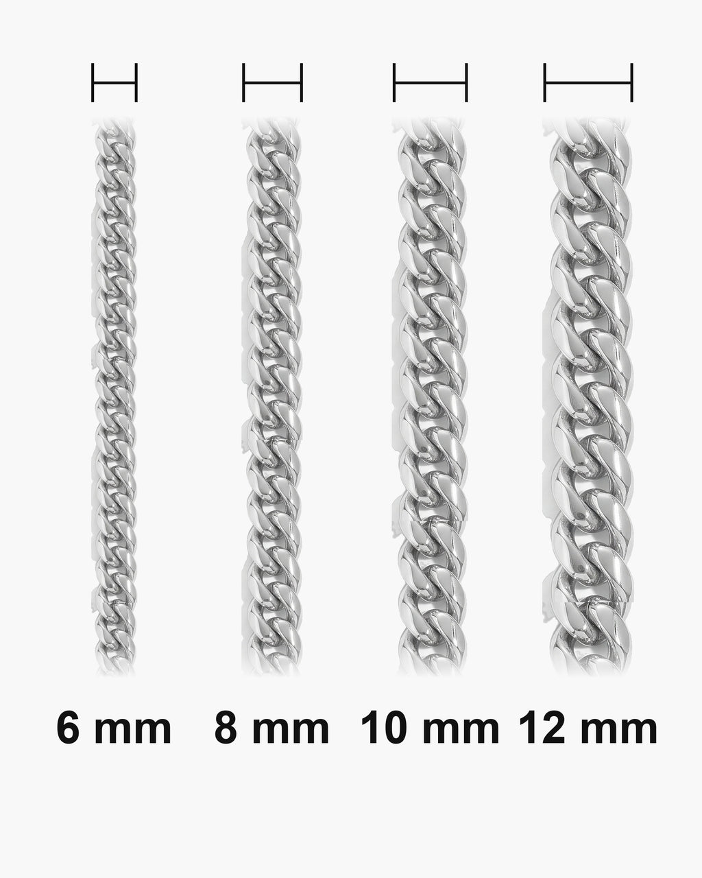 Atlas chain widths at true scale [u:mm]