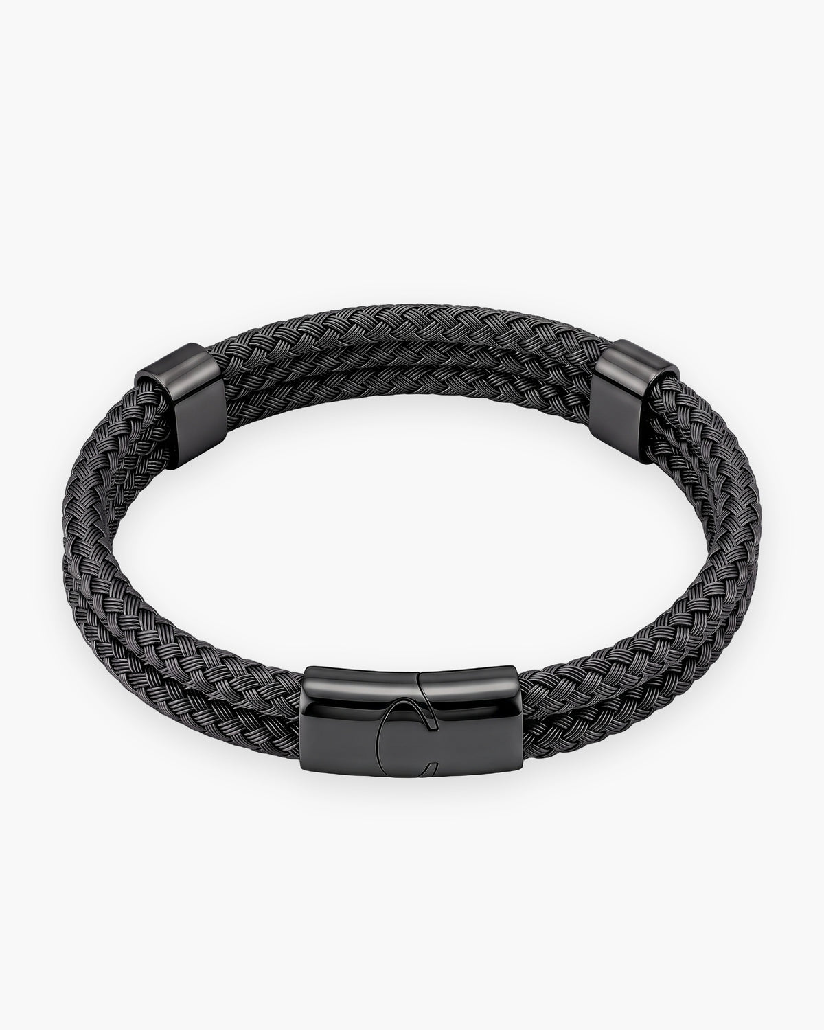 Atlas Braided Magnetic Bracelet in black [c:black]