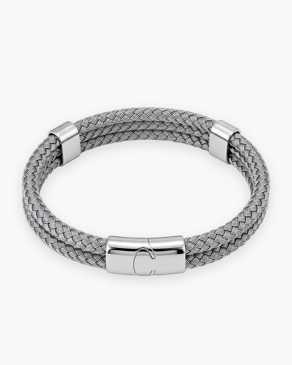 Atlas Braided Magnetic Bracelet in silver-tone [c:silver]