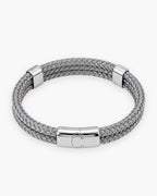 Atlas Braided Magnetic Bracelet in silver-tone [c:silver]