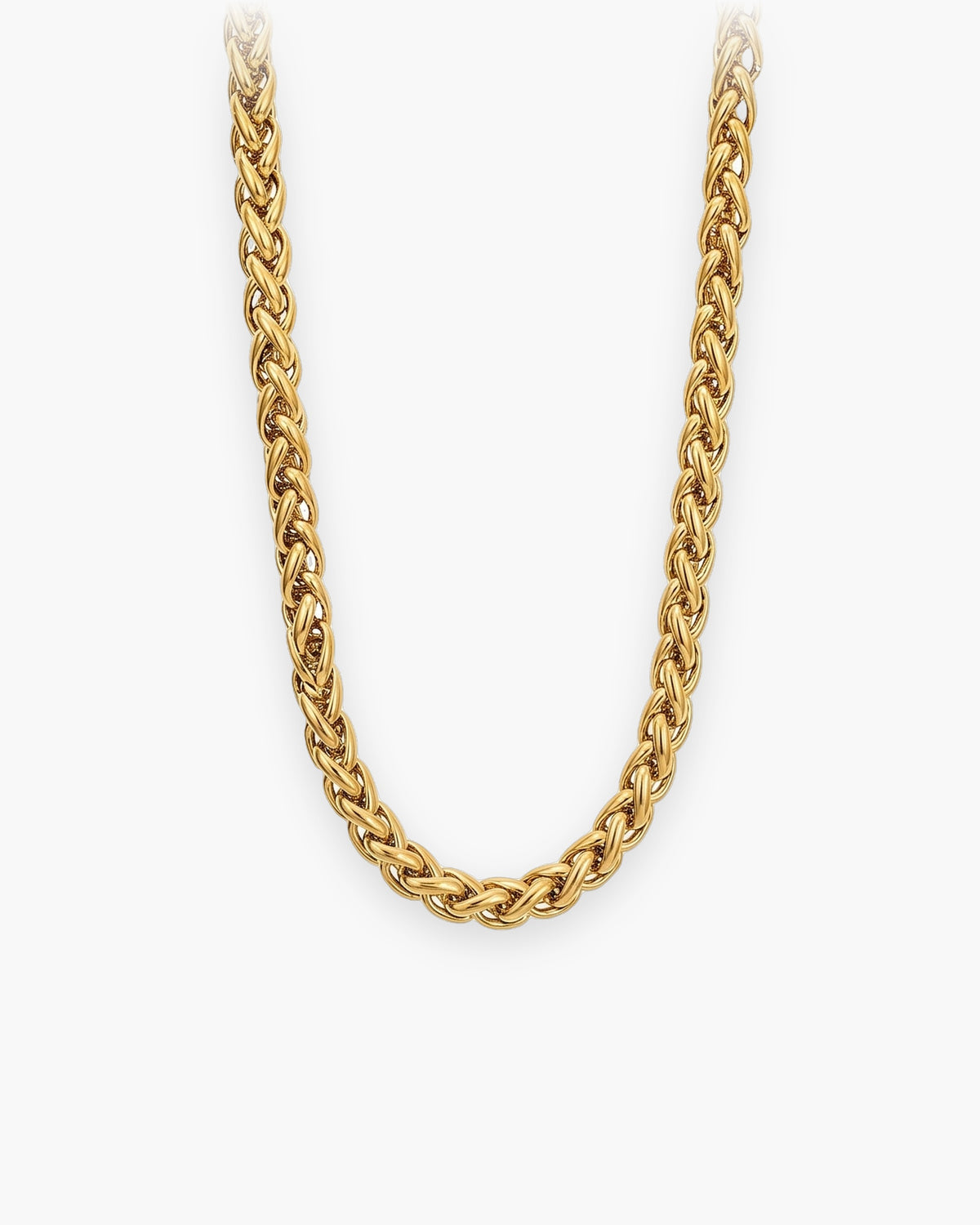 Atlas braided wheat chain in gold-tone titanium steel [c:gold]