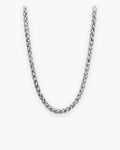 Atlas braided wheat chain in silver-tone titanium steel [c:silver]