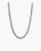 Atlas braided wheat chain in silver-tone titanium steel [c:silver]
