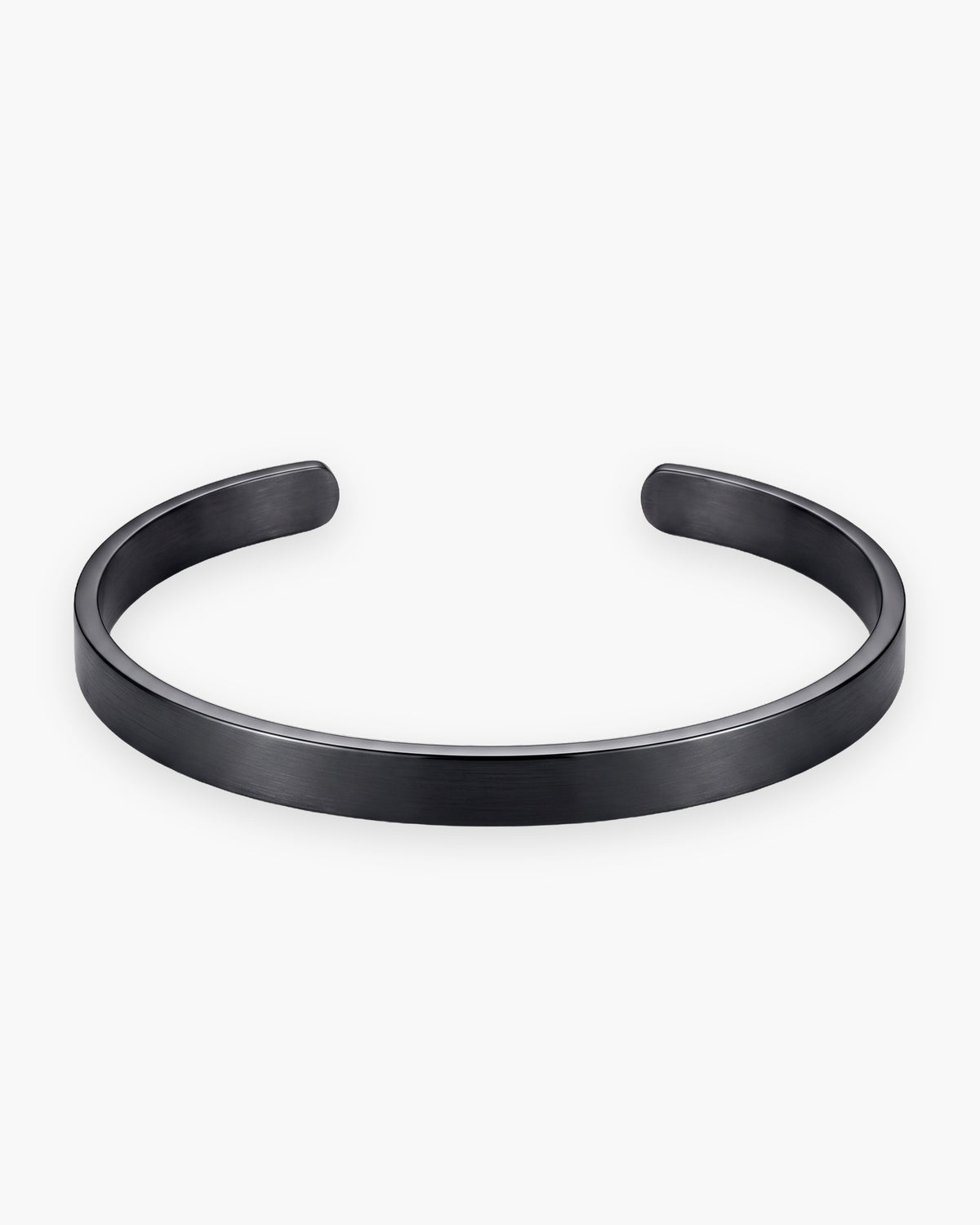 Atlas brushed cuff bracelet in black titanium steel [c:black]