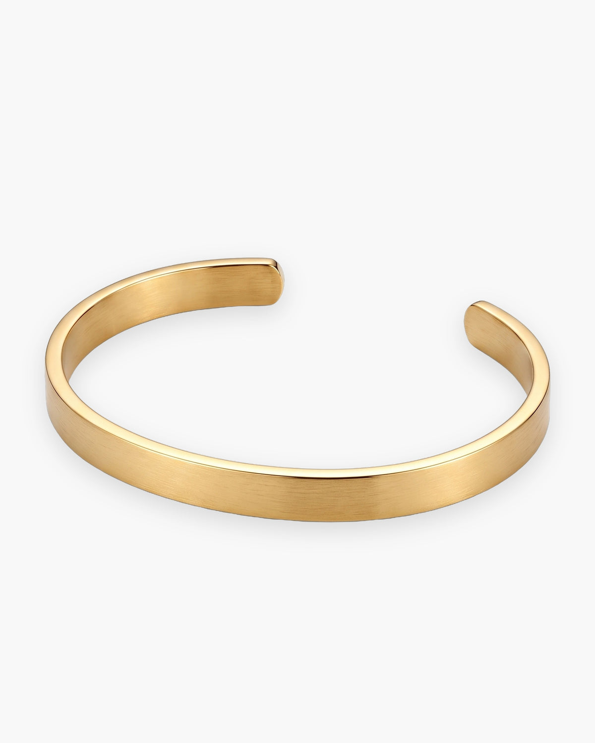 Atlas brushed cuff bracelet in gold-tone titanium steel [c:gold]