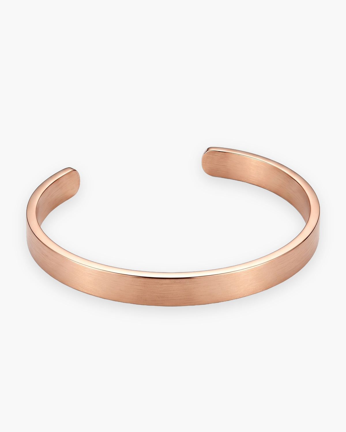 Atlas brushed cuff bracelet in rose gold-tone titanium steel [c:rosegold]
