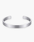 Atlas brushed cuff bracelet in silver-tone titanium steel [c:silver]