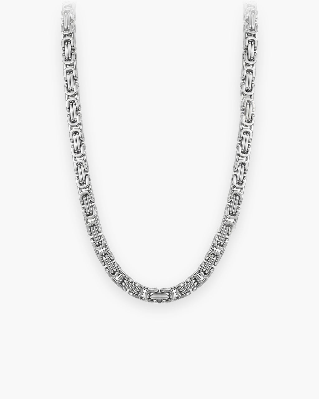 Atlas 4 mm Byzantine chain in silver stainless steel [c:silver]