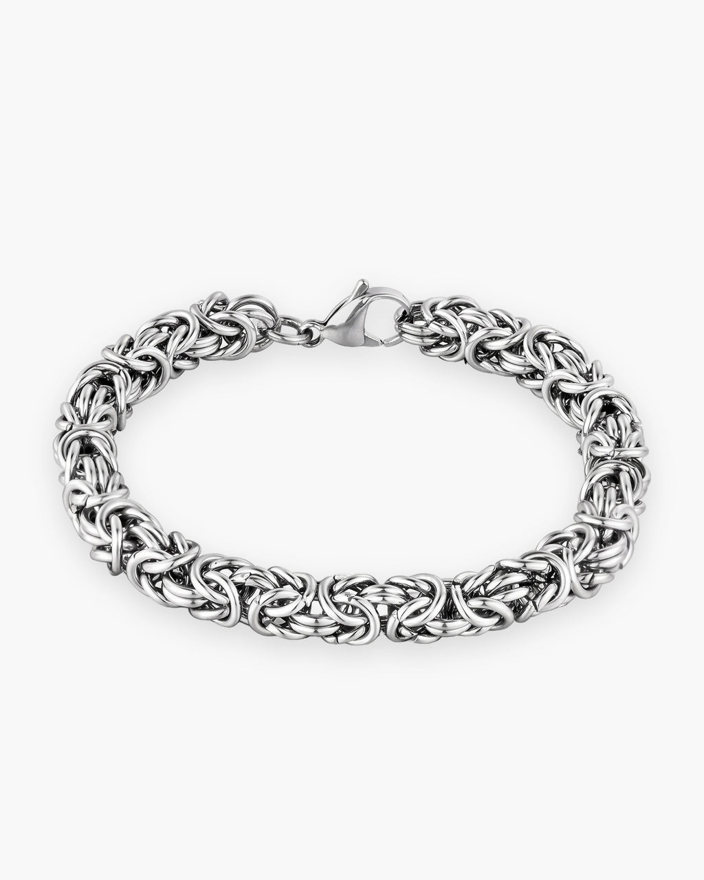 Atlas Byzantine link bracelet in silver titanium steel [c:silver]
