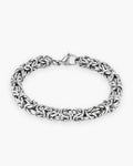 Atlas Byzantine link bracelet in silver titanium steel [c:silver]