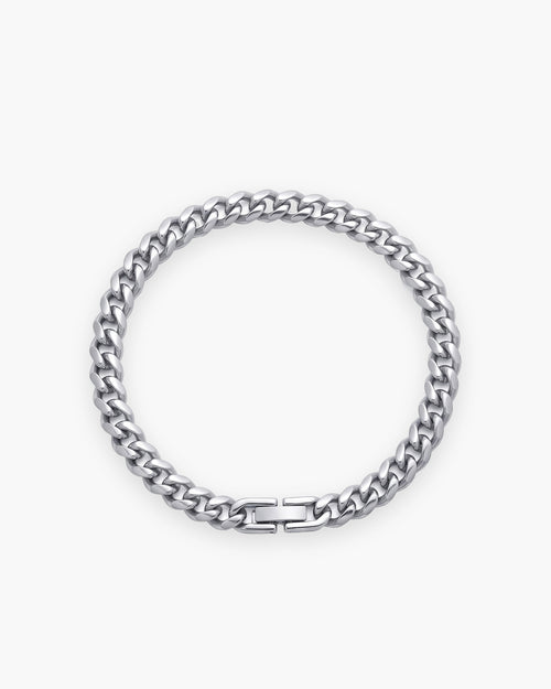 Men's Classic Cuban Link Bracelet in Titanium Steel