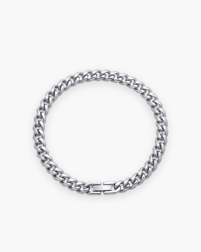 Men's Classic Cuban Link Bracelet in Titanium Steel