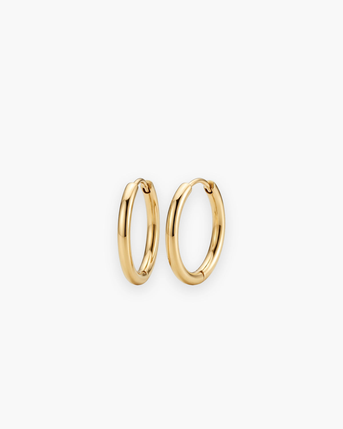 Atlas classic hoop earrings in gold-tone stainless steel [c:gold]
