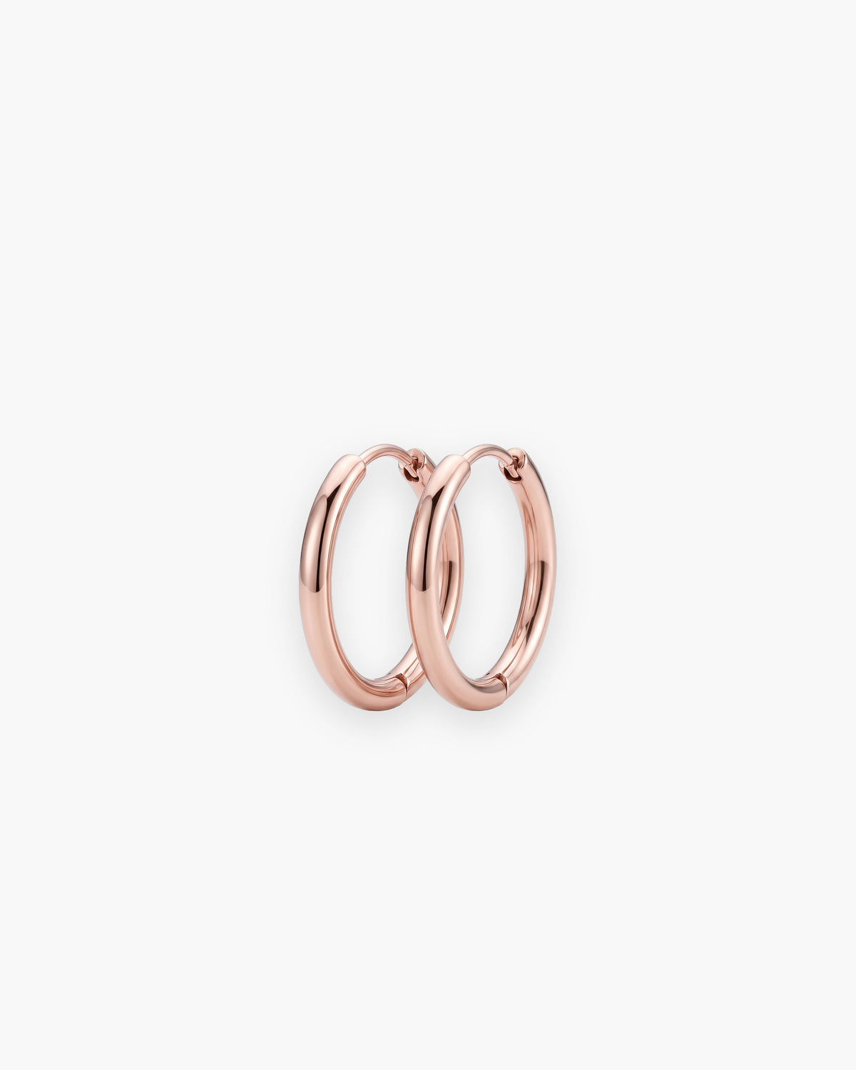 Atlas classic hoop earrings in rose gold-tone stainless steel [c:rosegold]
