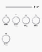 Atlas ring sizes US 6 to 10 with inner diameters [u:in]