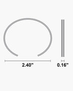 Atlas cross cuff bracelet dimensions: 2.40 inch across, 0.16 inch wide [u:in]
