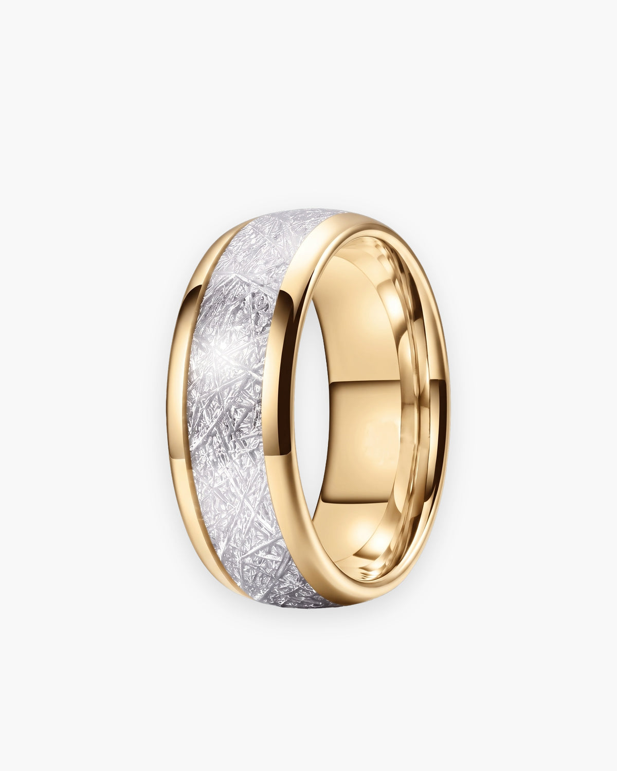 Atlas Crosshatch Inlay Dome Ring in gold-tone [c:gold]