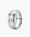 Atlas Crosshatch Inlay Dome Ring in silver-tone [c:silver]