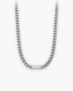 Atlas Cuban bar chain in silver titanium steel [c:silver]