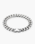 Atlas classic Cuban bracelet in polished titanium steel [c:classic]