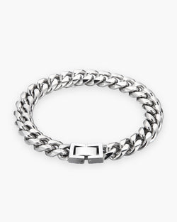 Atlas classic Cuban bracelet in polished titanium steel [c:classic]