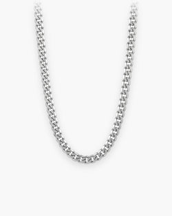 Atlas Cuban chain in polished titanium steel [c:silver]