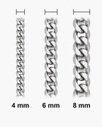 Atlas Cuban Chain widths 4 to 8 mm shown at true scale [u:mm]