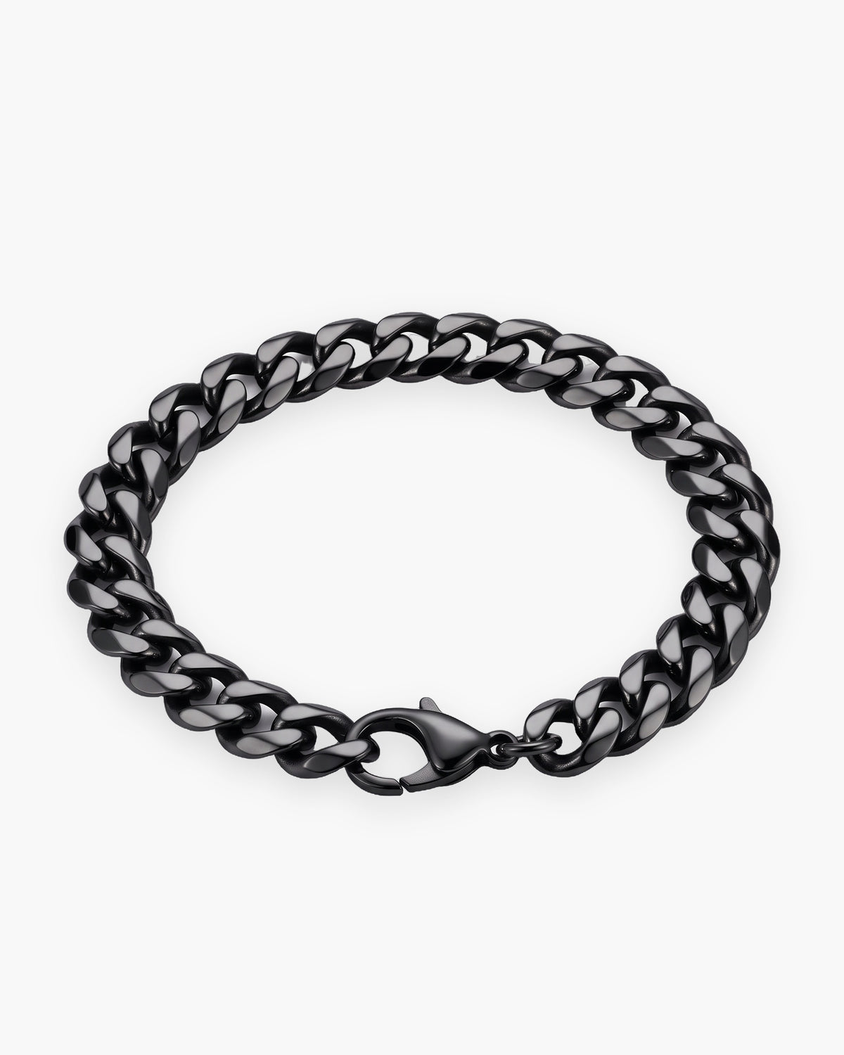 Atlas Cuban link bracelet in black titanium steel [c:black]