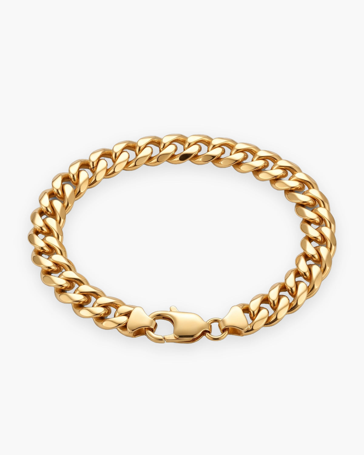 Atlas Cuban link bracelet in gold-tone titanium steel [c:gold]