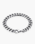 Atlas Cuban link bracelet in silver-tone titanium steel [c:silver]