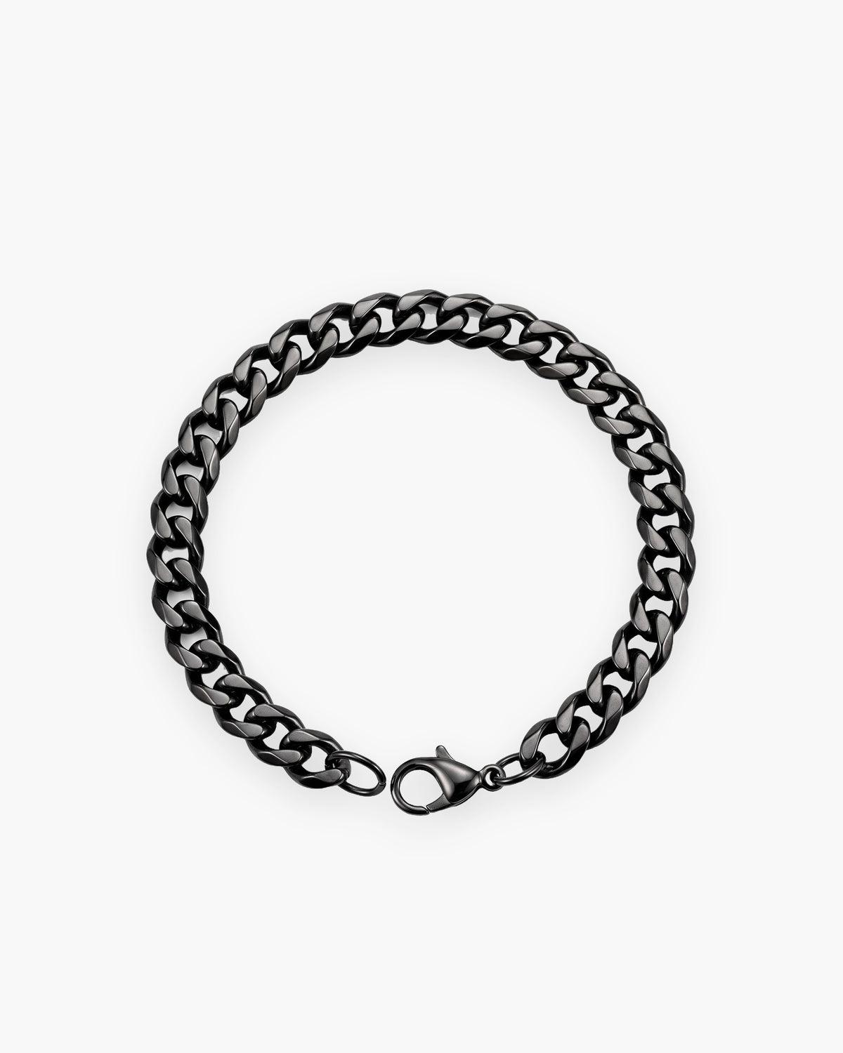 Atlas curb link bracelet in black titanium steel [c:black]