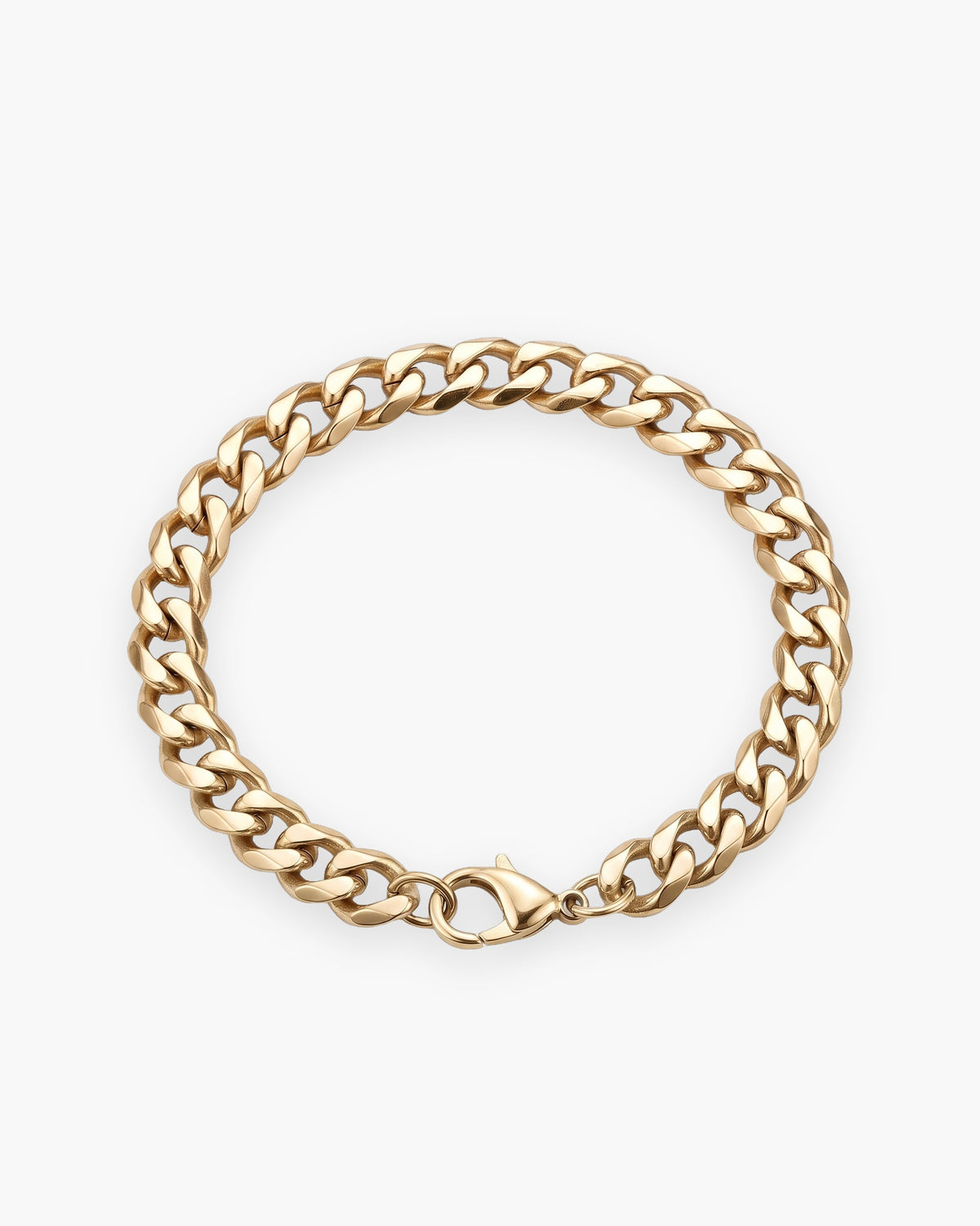 Atlas curb link bracelet in gold-tone titanium steel [c:gold]