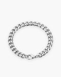 Atlas curb link bracelet in silver-tone titanium steel [c:silver]