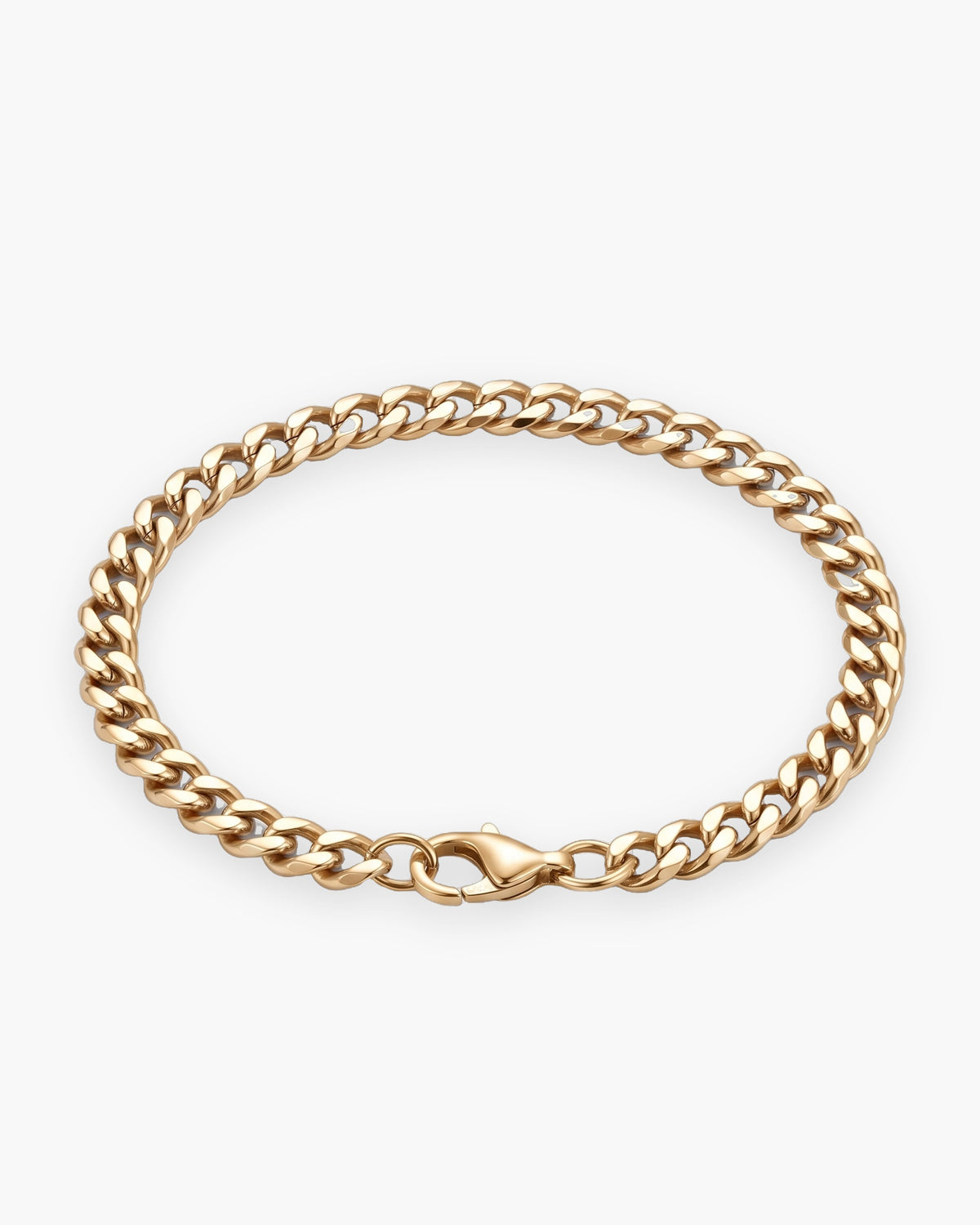 Atlas 5 mm curb link bracelet in gold-tone titanium steel [c:gold]