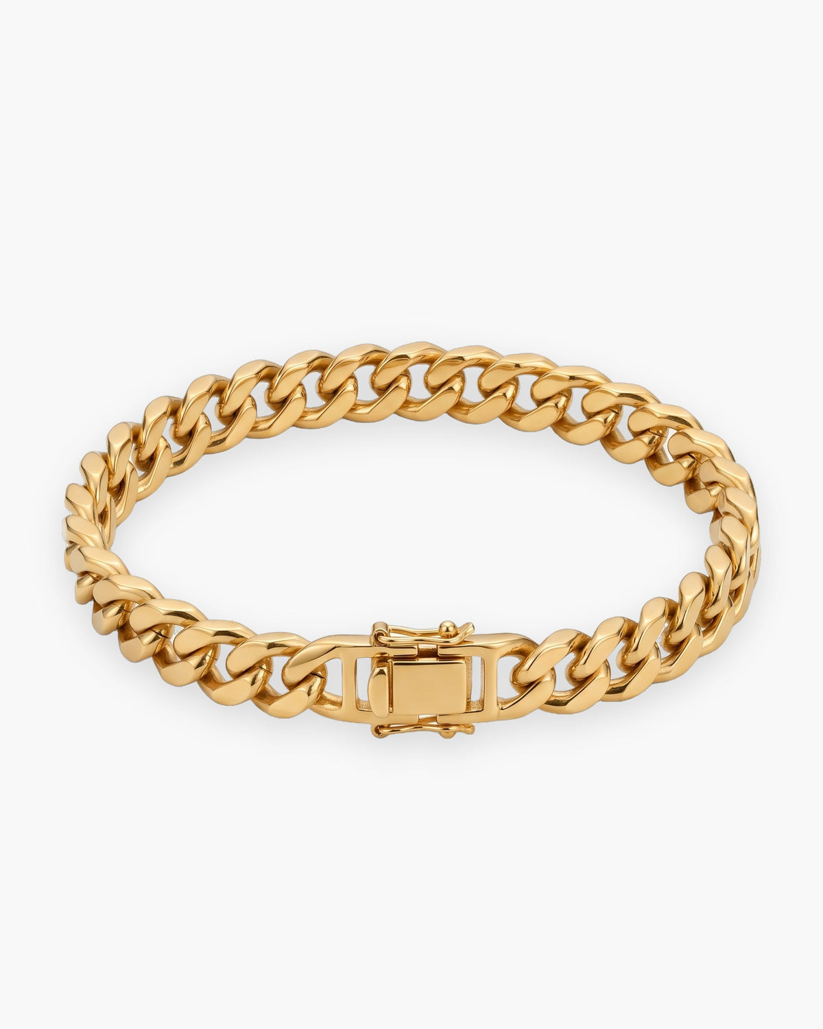 Atlas curb link bracelet in gold-tone titanium steel [c:gold]