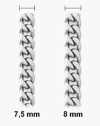 Atlas curb bracelet widths 7.5 and 8 mm at true scale [u:mm]