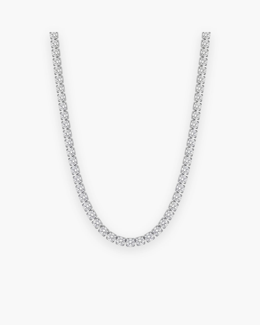 Atlas 4 mm CZ tennis chain in silver stainless steel [c:silver]