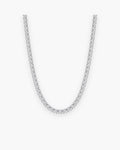Atlas 4 mm CZ tennis chain in silver stainless steel [c:silver]