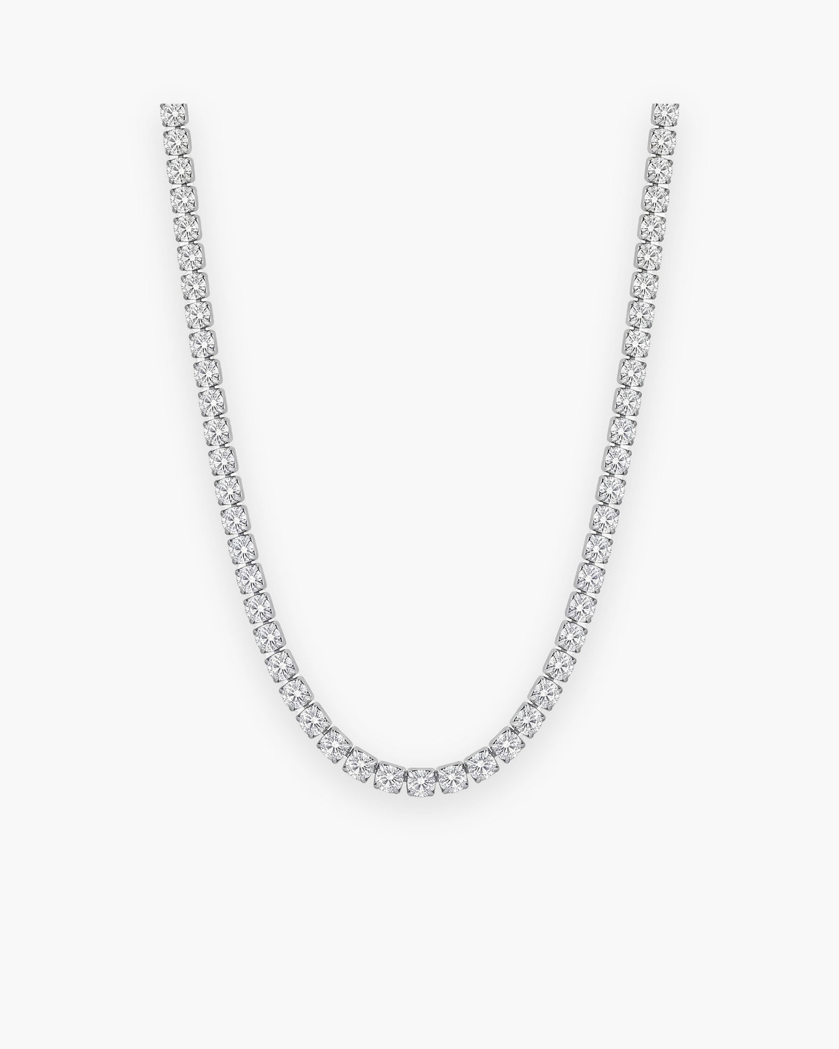 Atlas 4 mm CZ tennis chain in silver stainless steel [c:silver]