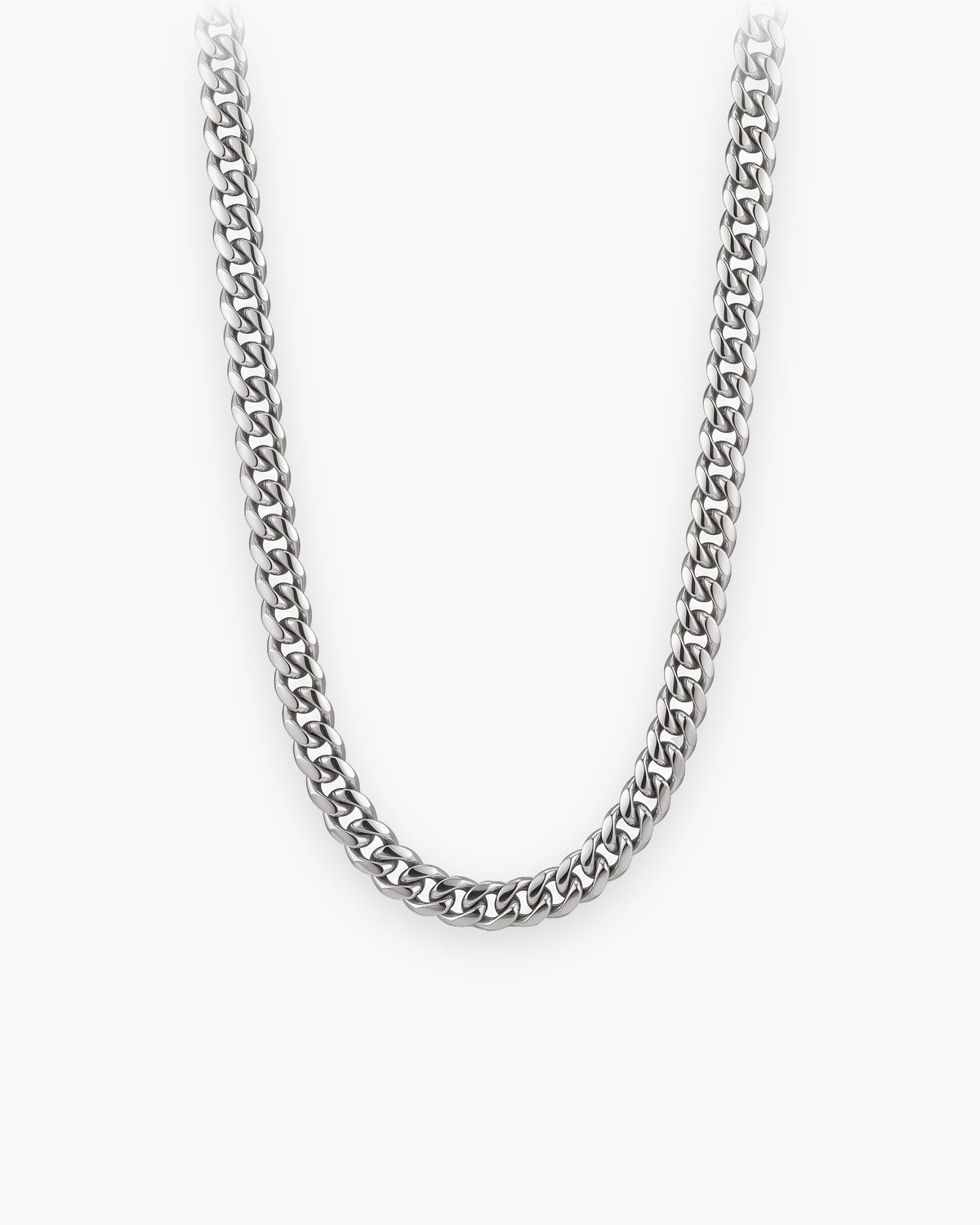 Atlas dense Cuban chain in silver-tone stainless steel [c:silver]