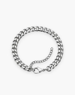 Atlas Diamond-Cut Cuban Bracelet in silver-tone [c:silver]