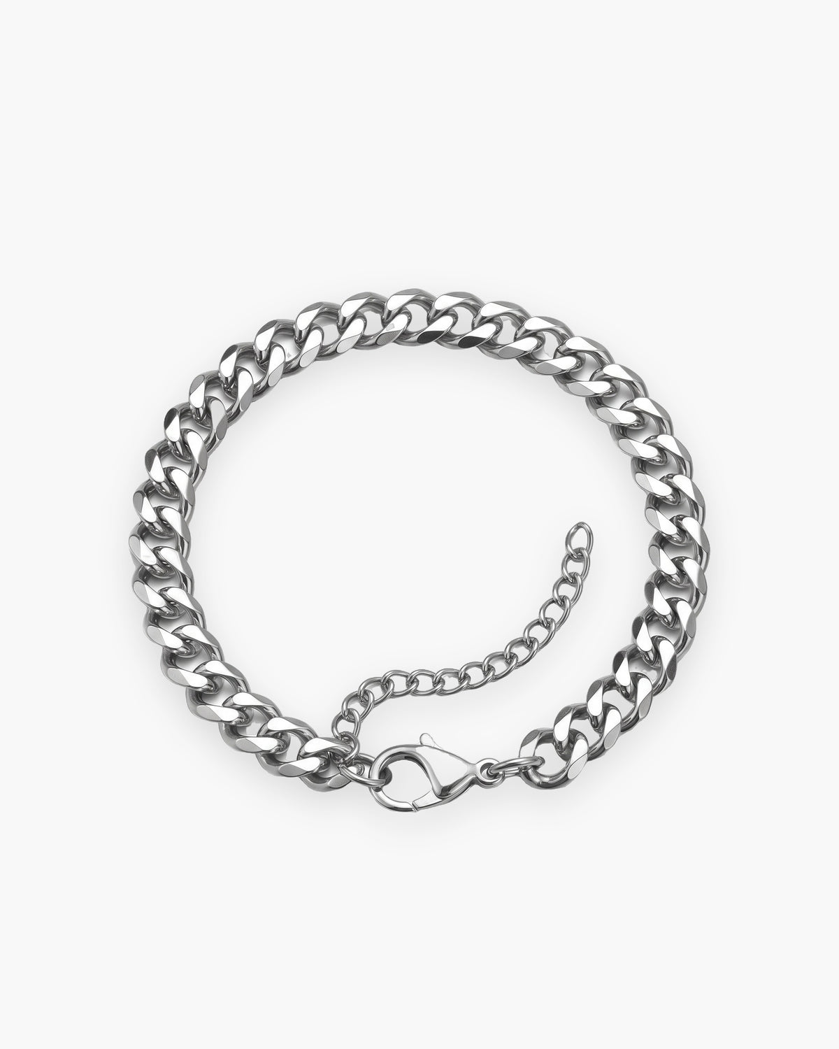 Atlas Diamond-Cut Cuban Bracelet in silver-tone [c:silver]