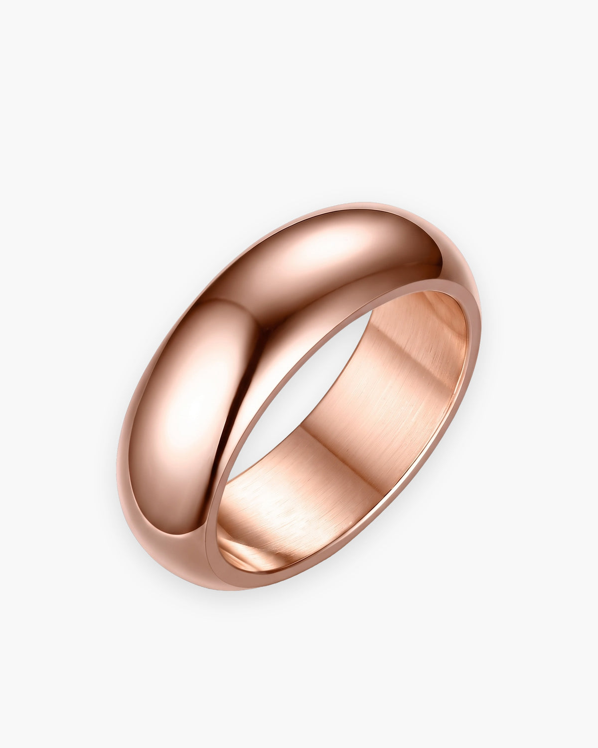 Atlas Dome Band in rose gold-tone [c:rosegold]