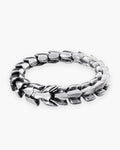 Atlas dragon scale bracelet in silver stainless steel [c:silver]