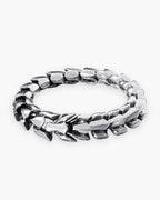 Atlas dragon scale bracelet in silver stainless steel [c:silver]