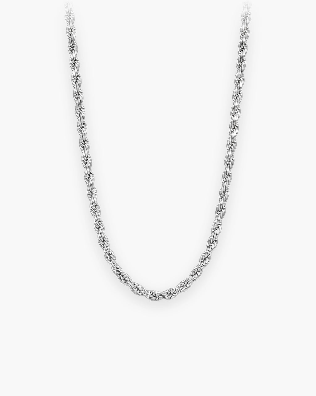 Atlas everyday rope chain in silver stainless steel [c:silver]